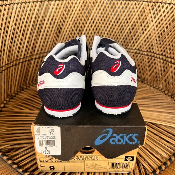 ASICS GN215 Hyperendurance Track Spikes Cleats Dark Blue/White Men’s Size 9 - Picture 7 of 7